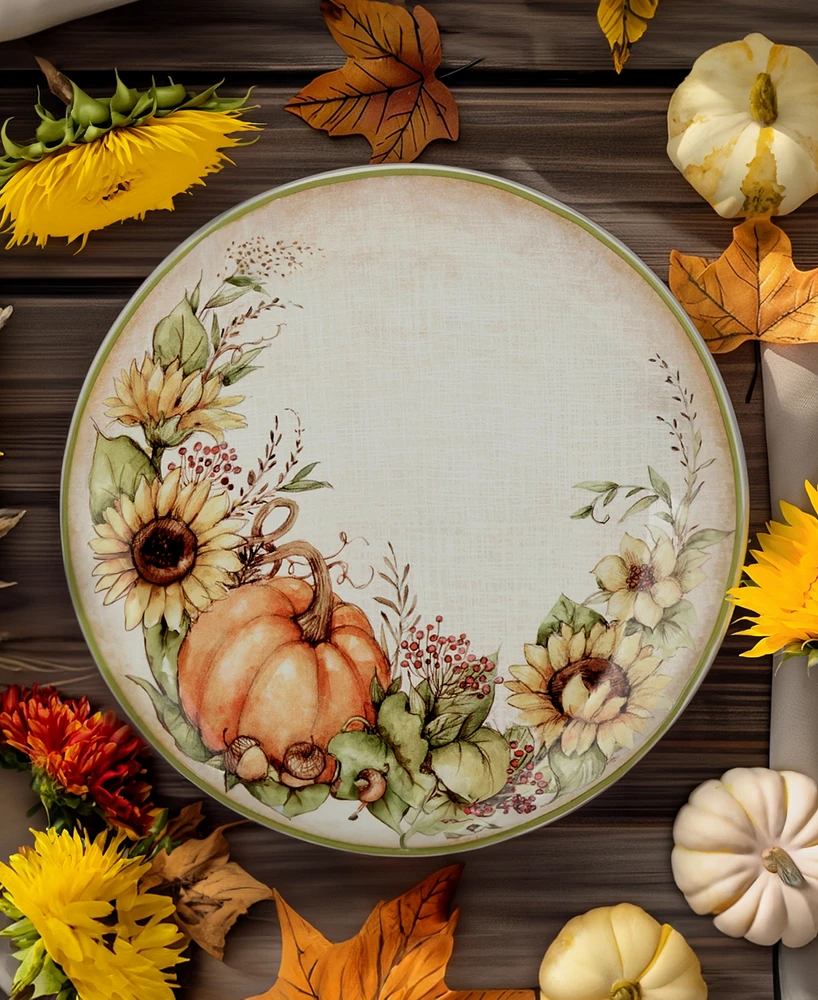 Certified International Autumn Breeze Dinner Plates, Set of 4