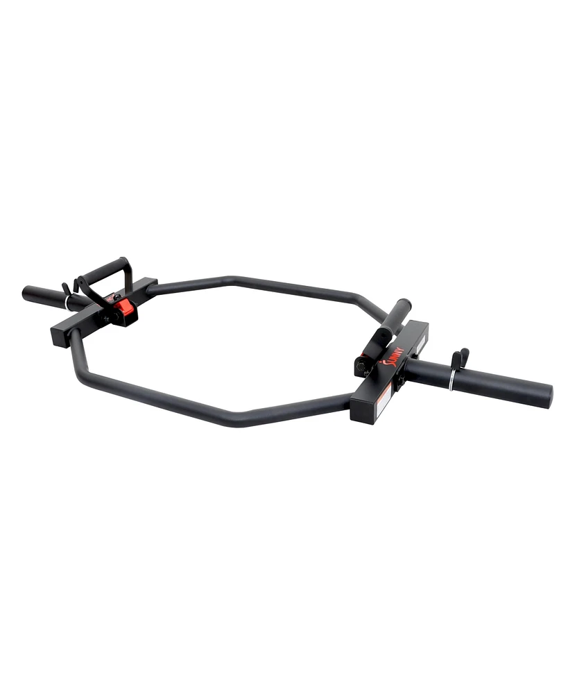 Sunny Health & Fitness Strength Training Olympic Barbell Hex Bar with Swivel Handle