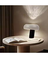 Kingpin 10" Modern Led Table Lamp with Marble Base