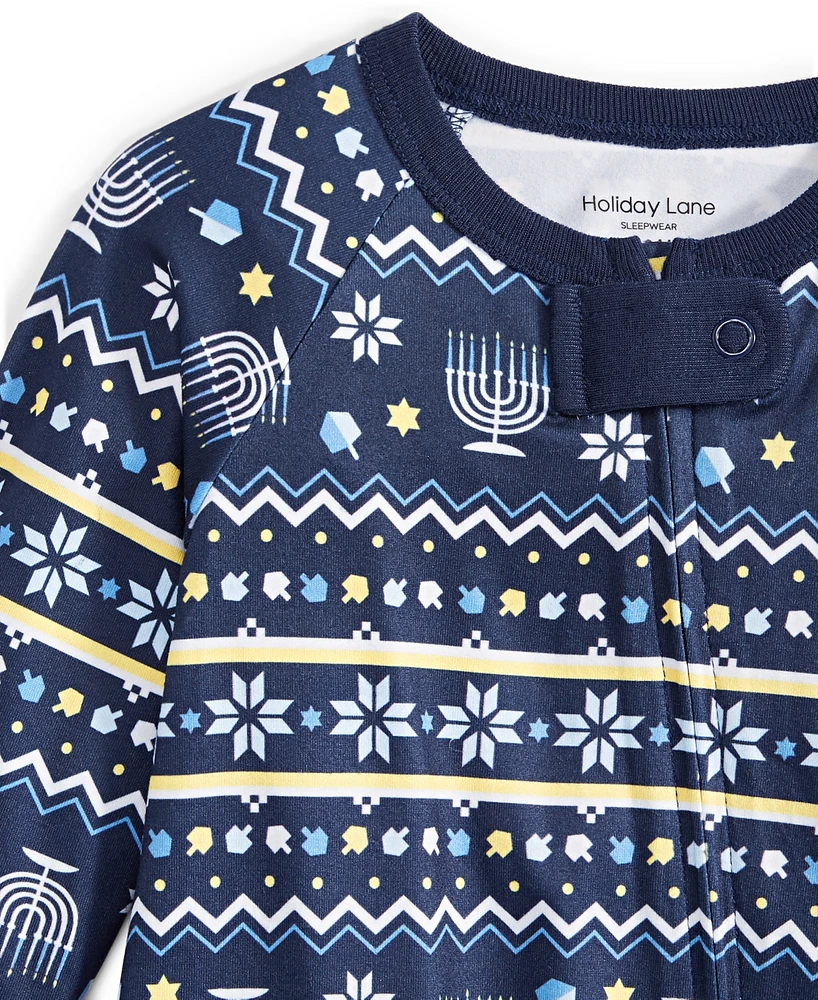 Holiday Lane Infant Hanukkah Matching Family Pajamas Onesie, Created for Macy's
