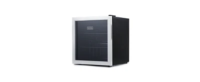 Black & Decker 1.7 Cu. Ft. Beverage Cooler with Double Pane Glass Door Drink Fridge with 63-Can Capacity