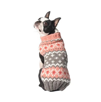 Chilly Dog Xxs Peach Fairisle