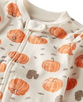Little Planet by Carter's Baby Organic Cotton Sleep & Play Harvest Pumpkins Footed Pajamas