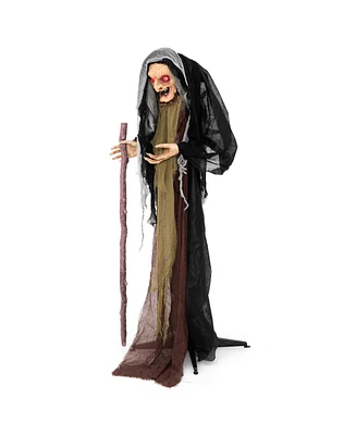 Life Size Animatronic Witch with Pre-Recorded Phrases