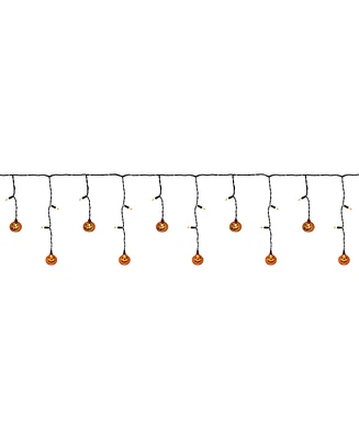 Northlight Lighted Pumpkin Curtain Icicle Lights - 5.25'