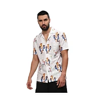 Men's Multicolour Mesh Seahorse Shirt