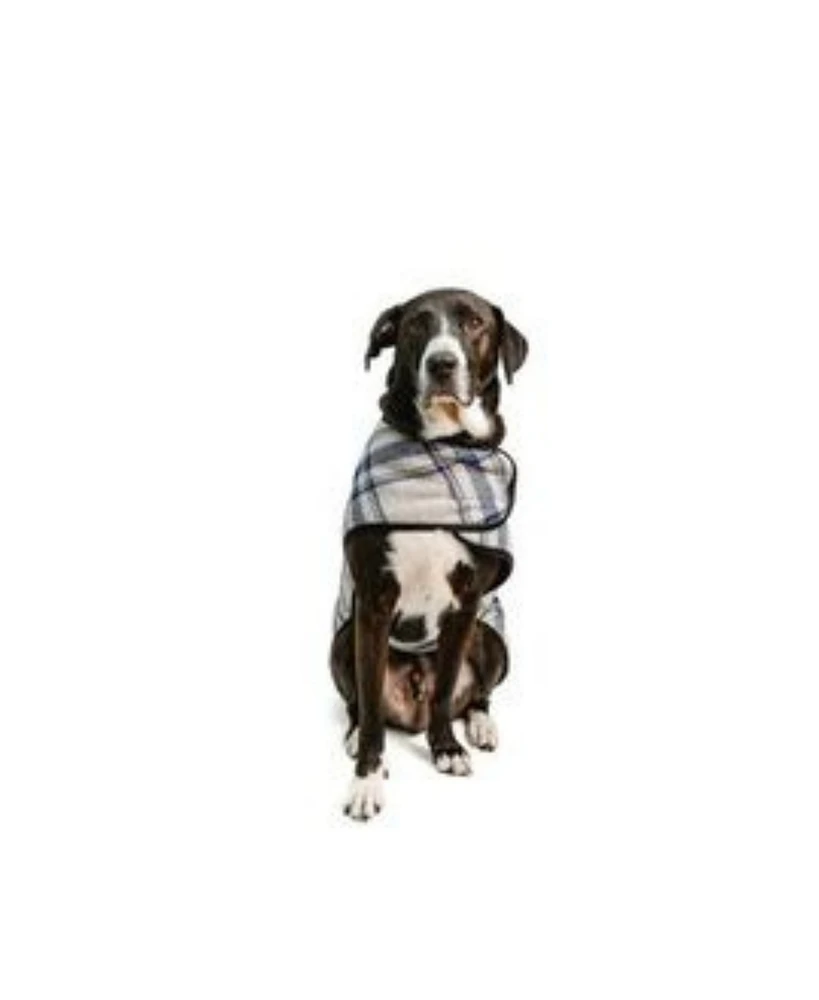 Chilly Dog Xl Grey And Blue Plaid Coat