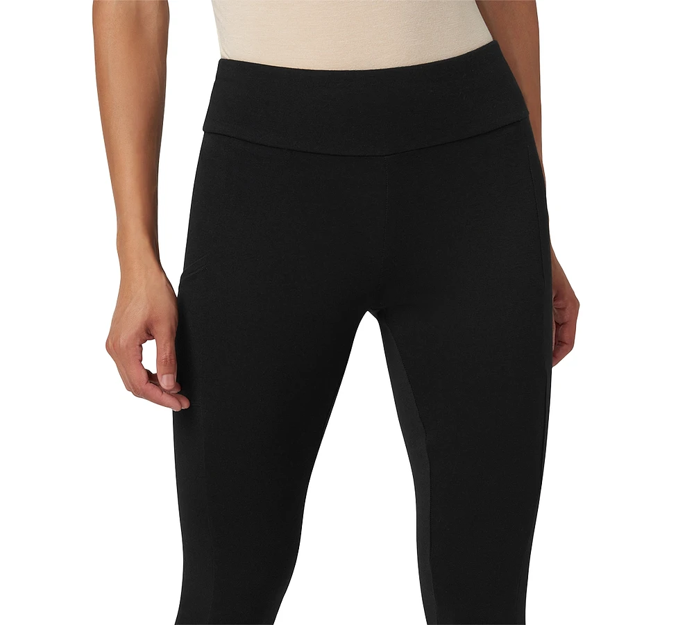 Hue Women's Mid-Rise Tech Pocket Leggings