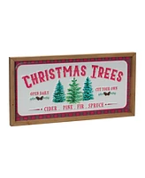 Slickblue Set of 2 Christmas Tree Wall Signs for Festive Holiday Decor