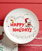Lenox Snoopy & Woodstock Holiday Accent Plates, Set of 4
