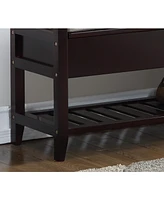 Vannes Espresso Storage Shoe Bench