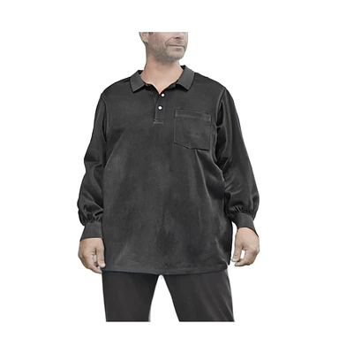 KingSize Tall Longer-Length Long Sleeve Shrink-Less Cotton Polo