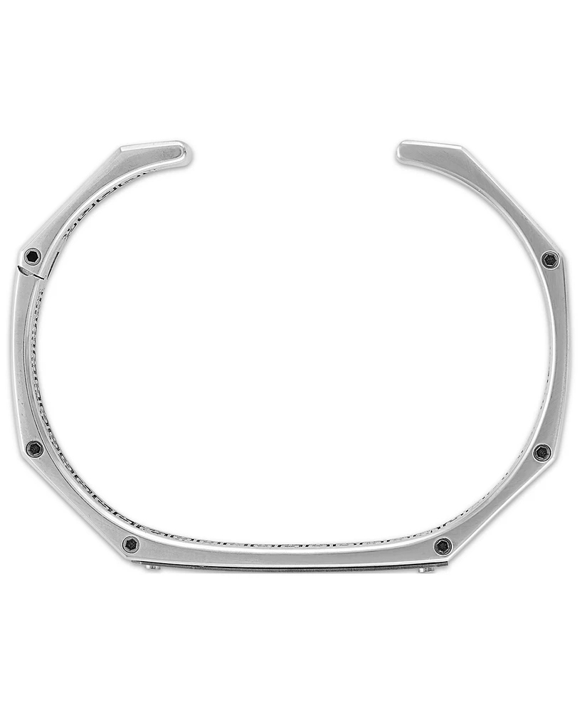 Bulova Marc Anthony Men's Id Plate Cuff Bangle Bracelet in Sterling Silver-Plate, BVB1160-wmmna