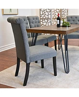 7-Piece Dining Set, Hairpin Dining Table with 6 Chairs, 4 Color Options