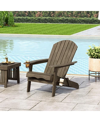 Bellwood Folding Adirondack Chair With Cup Holders