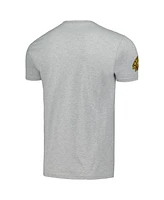 Mitchell & Ness Men's Heather Gray Boston Bruins 100th Anniversary Script Sweep T-Shirt