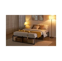 gaomon Queen Bed Frame Platform, Metal Mattress with 3 1 Steel Support Ultra Sturdy, 14 inch No Box Spring Needed Easy to Asse