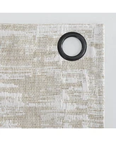 Parrish Distressed Grid Thermal Extreme 100% Blackout Grommet Curtain Panel