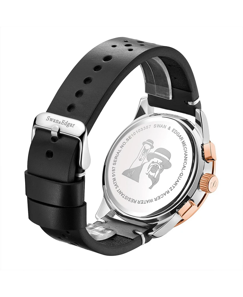SE1781 Swan & Edgar Hand Assembled Mechanical Quartz Racer Steel