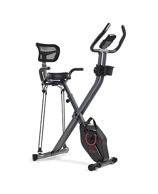 Sunny Health & Fitness Full Body Foldable Magnetic Recumbent X-Bike Pro