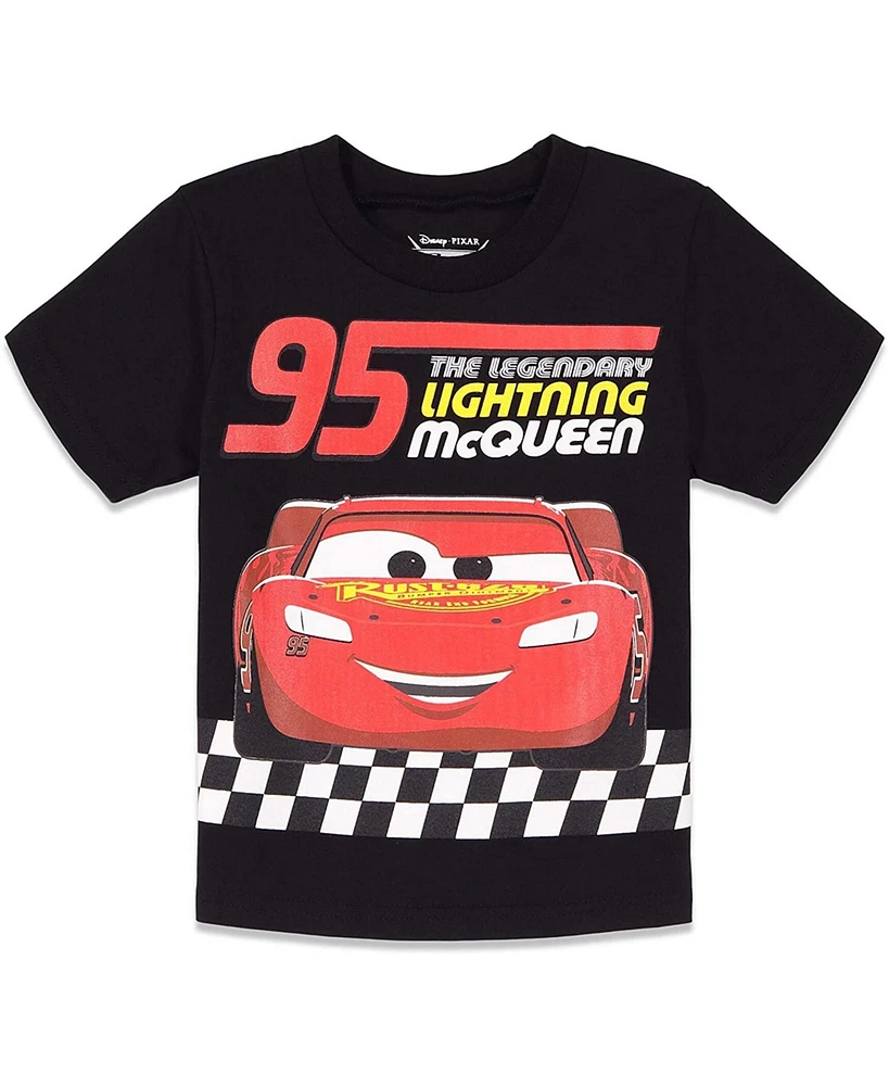 Cars Little Boys Tow Mater Lightning McQueen 3 Pack T-Shirts