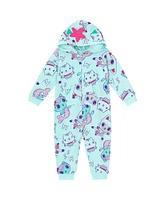 Dreamworks Gabby's Dollhouse Toddler Girls Pandy Paws Cakey Cat MerCat Fleece Zip Up Coverall to
