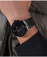 Guess Men's Analog Black Stainless Steel Watch 44mm