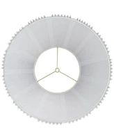 Springcrest Hardback Knife Pleated Empire Lamp Shade Brussels White Large 9" Top x 17" Bottom x 12.25" Slant x 11.75" High Spider with Replacement Har