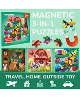 Quokka 20/24/36 Pcs Travel Magnetic Puzzles for Toddlers 3-5