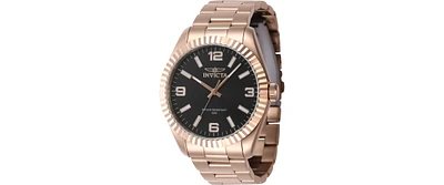 Invicta Men's Specialty Quartz 3 Hand Black Dial Watch