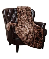 Chanasya Premium Wolf Faux Fur Throw Blanket - Soft, Fuzzy Sherpa & Minky For Bed or Couch 92" x 85” (Queen Size)