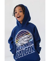 Star Wars Little Boys The Mandalorian Darth Vader X-Wing Millennium Falcon Fleece Pullover Hoodie to