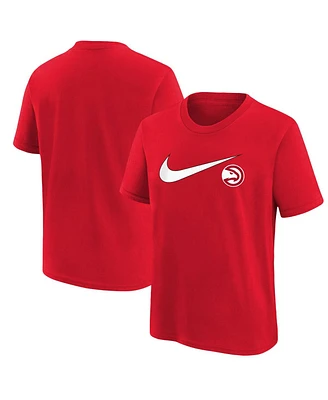 Nike Big Boys and Girls Red Atlanta Hawks Swoosh T-Shirt
