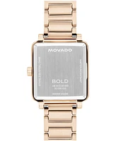 Movado Women's Bold Evolution 2.0 Swiss Quartz Ionic Plated Rose Gold Steel Watch 26mm