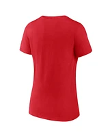 Fanatics Women's Red New England Revolution Iconic Winning Attitude V-Neck T-Shirt