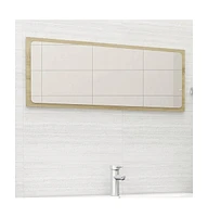 Bathroom Mirror Sonoma Oak 39.4"x0.6"x14.6" Engineered Wood
