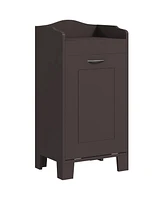 Homcom Tilt-out Laundry Storage Cabinet with Hamper Compartment