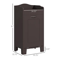Homcom Tilt-out Laundry Storage Cabinet with Hamper Compartment