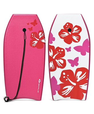 37 Inch Lightweight Bodyboard Surfing with Leash Eps Core Boarding Ixpe