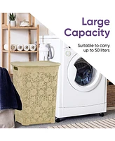 Superio Elegant Lace Hamper 50 L Beige Laundry Hamper & Organizer