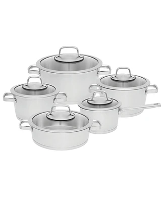 BergHOFF Manhattan 10Pc 18/10 Stainless Steel Cookware Set