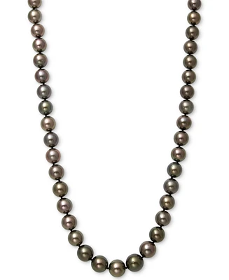Belle de Mer Cultured Tahitian Pearl (8-11mm) Strand 17.5" Necklace in 14k White Gold