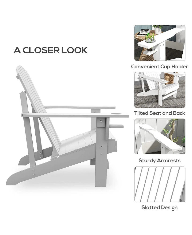 Adirondack Lounge Chair: Patio, Lawn, Weather Resistant