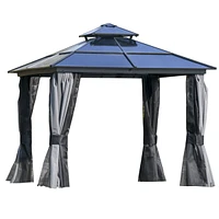 Polycarbonate Double Roof Hardtop Gazebo