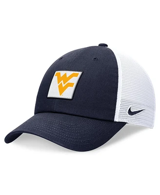 Nike Men's Navy/White West Virginia Mountaineers Primetime Club Trucker Adjustable Hat