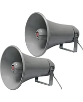 5Core Pa Speaker Pair 200W Bull Horn Loud Audio Indoor Outdoor Speakers System 8Ohm Reflex Megaphone - Uhc 150 2Pcs