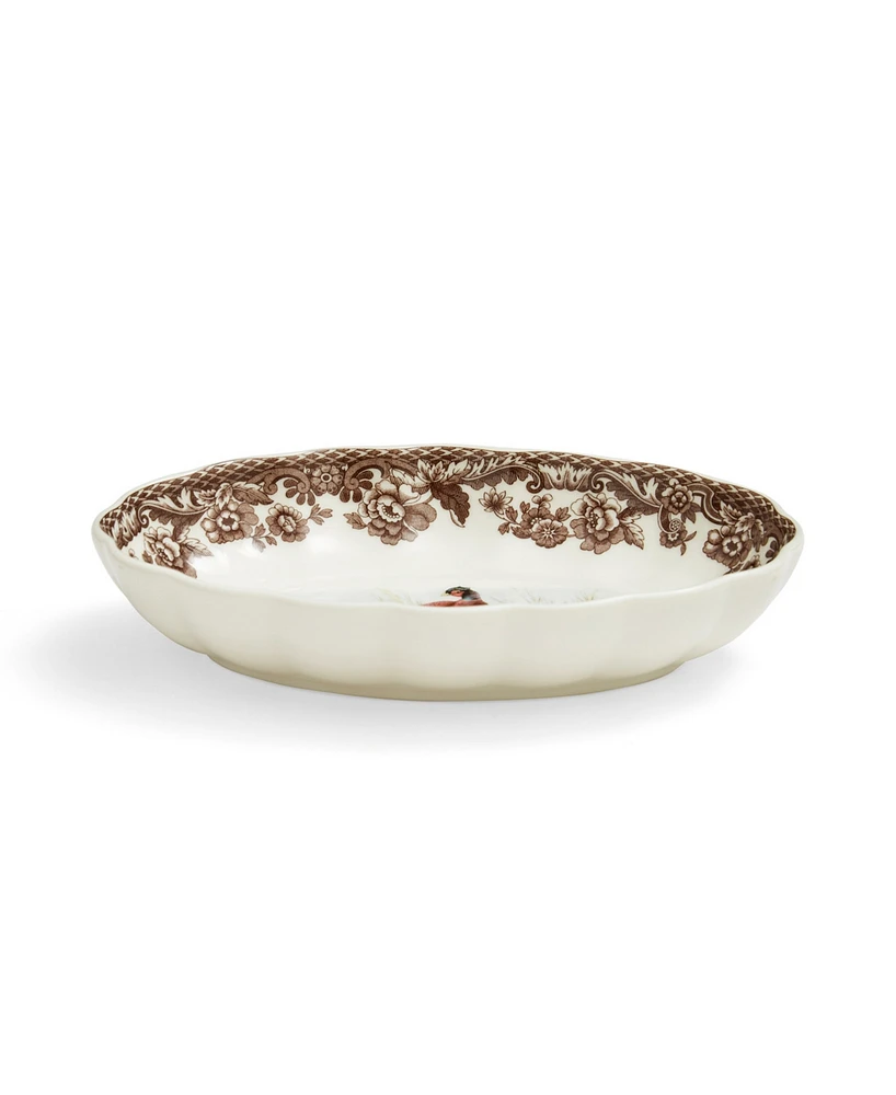 Spode Woodland Pheasant Oval Fluted Dish, Set of 2