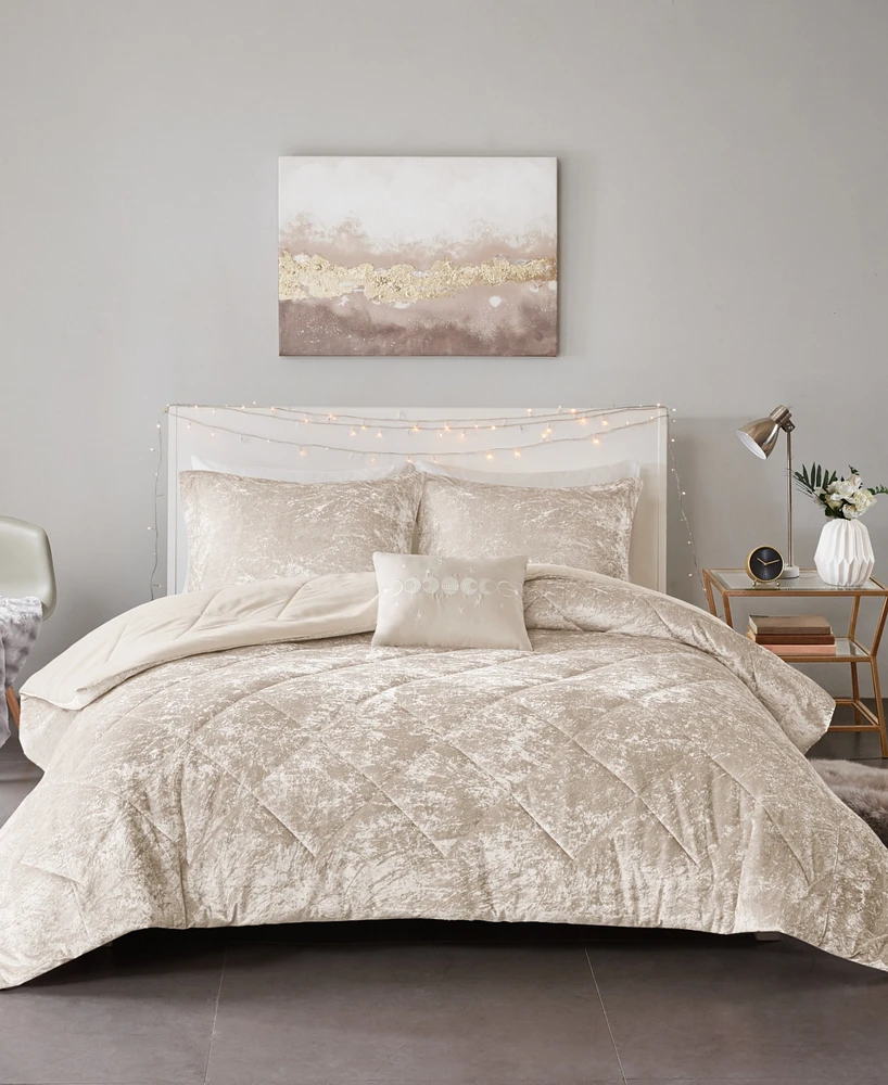 Intelligent Design Felicia Velvet 4-Pc. Comforter Set, Full/Queen