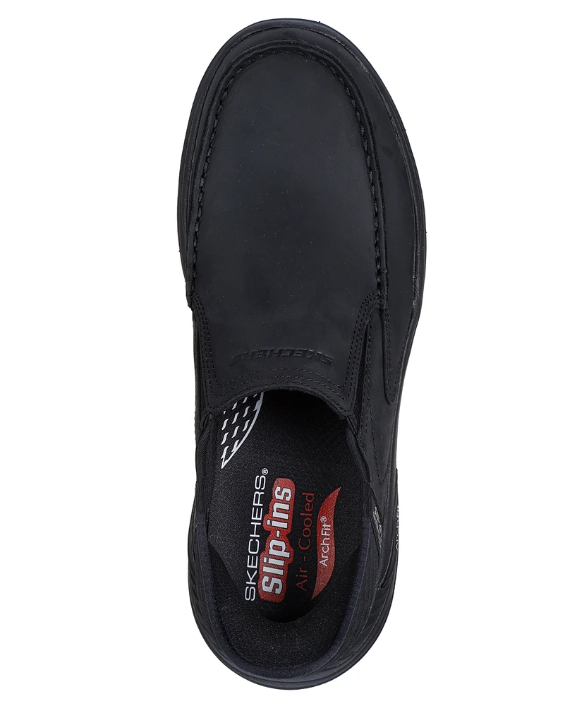 Skechers Men's Relaxed Fit Arch Slip-Ins: Motley Leather Low Slip-On Casual Sneakers from Finish Line