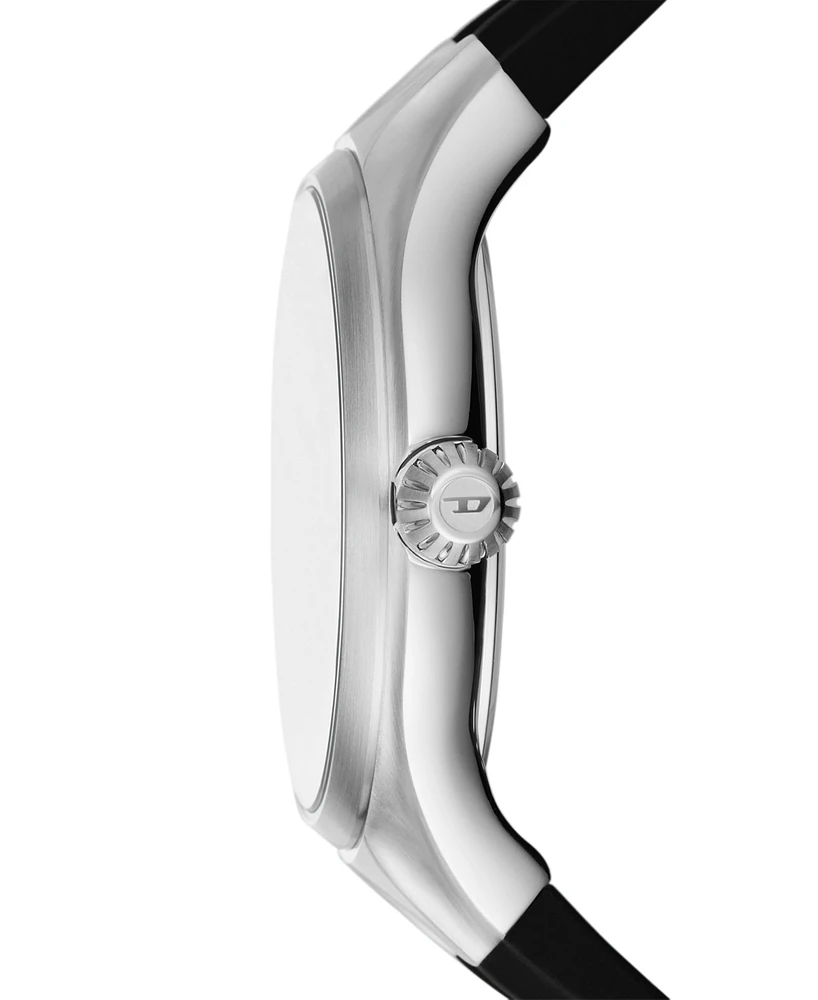 Diesel Men's Streamline Quartz Three-Hand Black Silicone 44mm